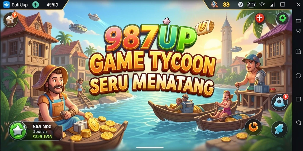 Tampilan gameplay 987UP yang menampilkan mekanisme Tycoon yang menarik.