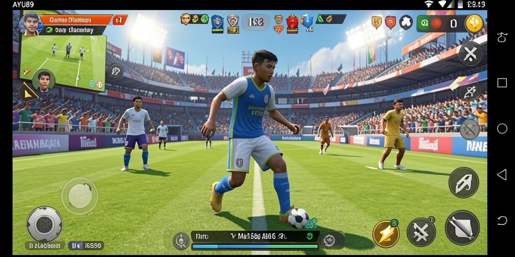Tampilan gameplay AYU89 yang menegangkan dan penuh aksi olahraga.