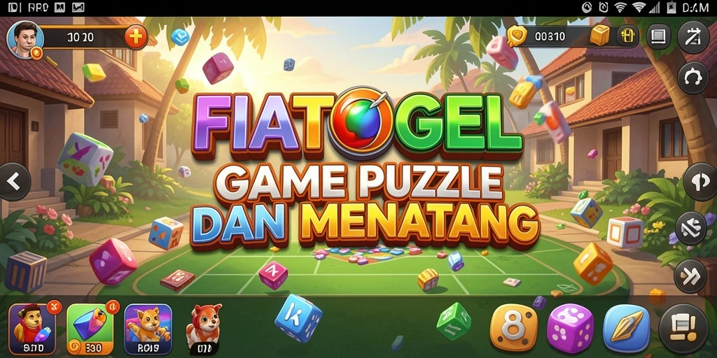 Screenshot gameplay FIATOGEL dengan variasi teka-teki seru.