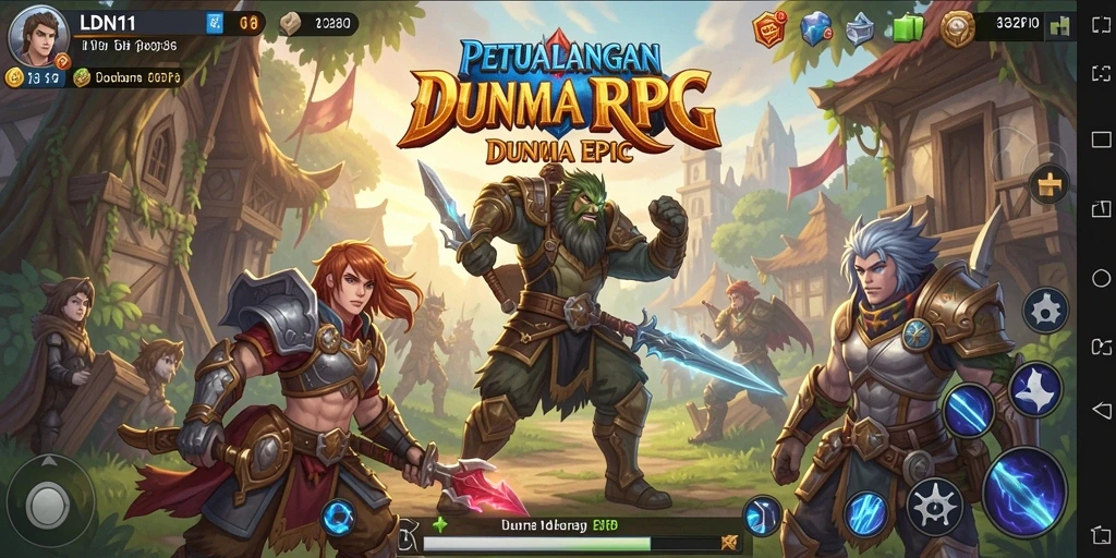 Tampilan gameplay LDN11 yang menegangkan dalam pertempuran RPG.