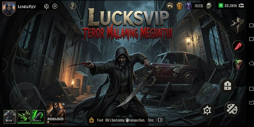 Gameplay LUCKSVIP yang menegangkan dan mencekam dalam suasana kelam.