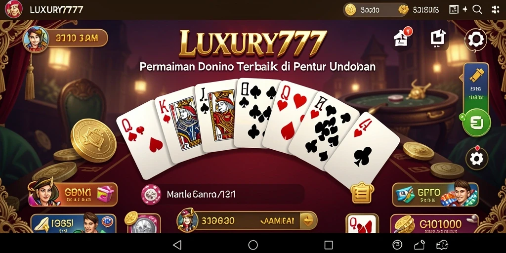 Tangkapan layar gameplay Domino yang menarik dan seru di LUXURY777.