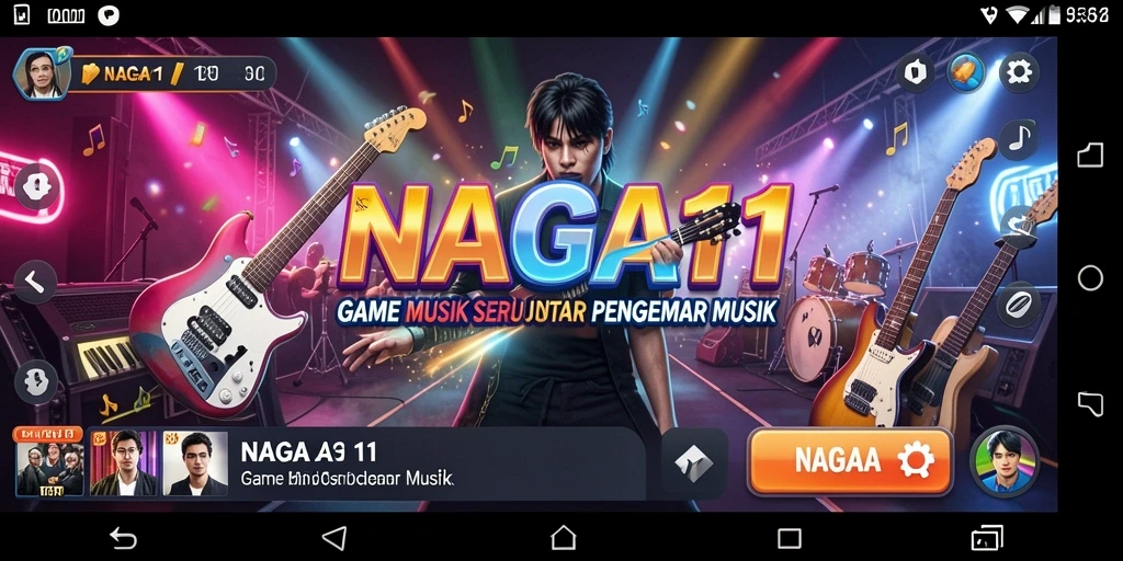 Screenshot NAGA11 menampilkan gameplay seru dengan interaksi musik.