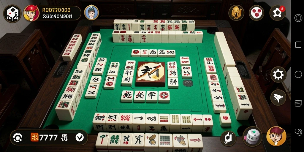 Tampilan gameplay RR777 dengan antarmuka Mahjong yang menarik.