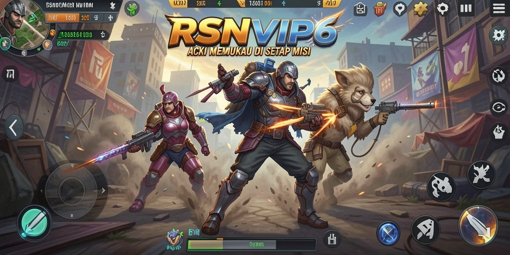 Tangkapan layar RSNVIP6 menampilkan aksi seru dengan grafis memukau.