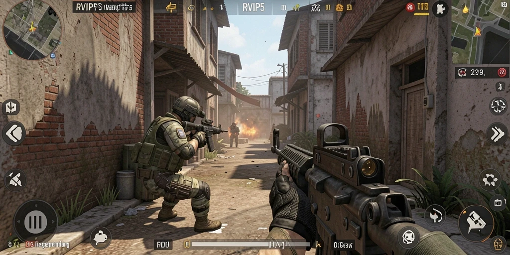 Tampilan menegangkan dari gameplay RVIP5 yang penuh aksi.