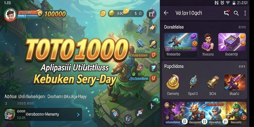 Tampilan utama TOTO1000 dengan fitur utilitas yang bermanfaat.