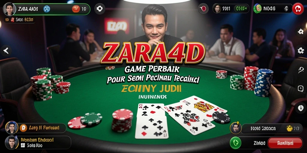 Screenshot ZARA4D menampilkan pemain yang sedang terlibat dalam permainan Poker yang seru.
